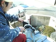 和瓦棟の漆喰詰め